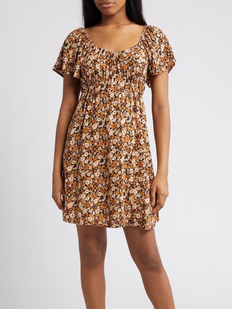 Ripcurl Floral Brown Sundress